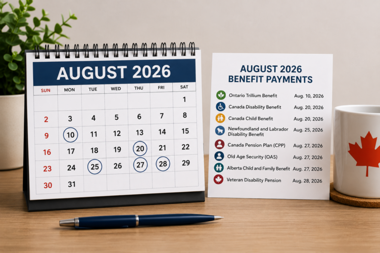 August Benefit Payments 2026 Canada Payment Dates and Schedule