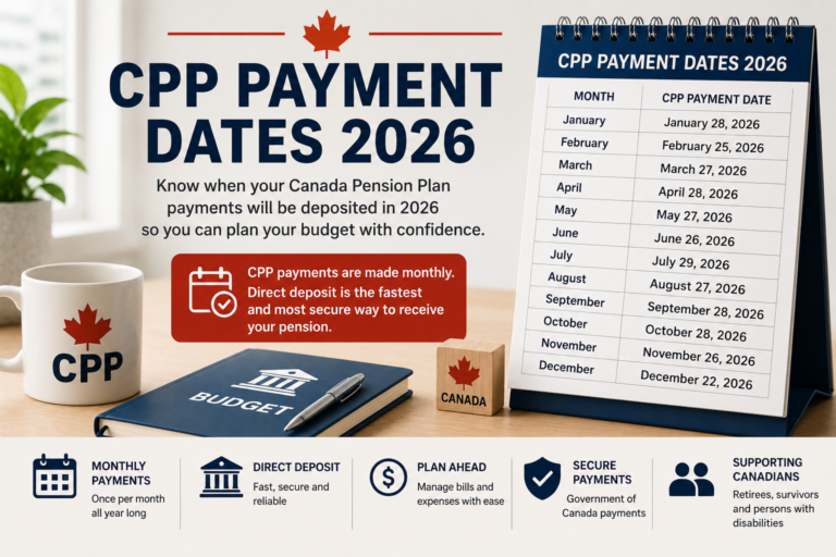 CPP Payment Dates 2026