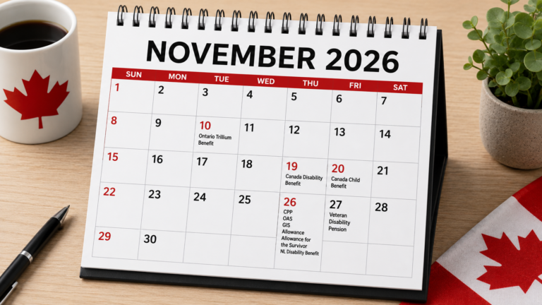 November Benefit Payments CPP, OAS, CCB and Other Payment Dates