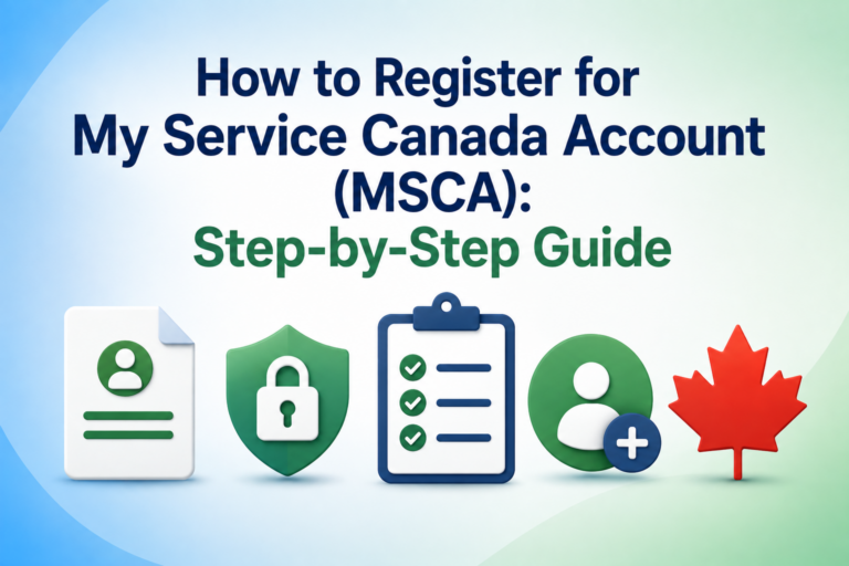 How to Register for My Service Canada Account (MSCA)