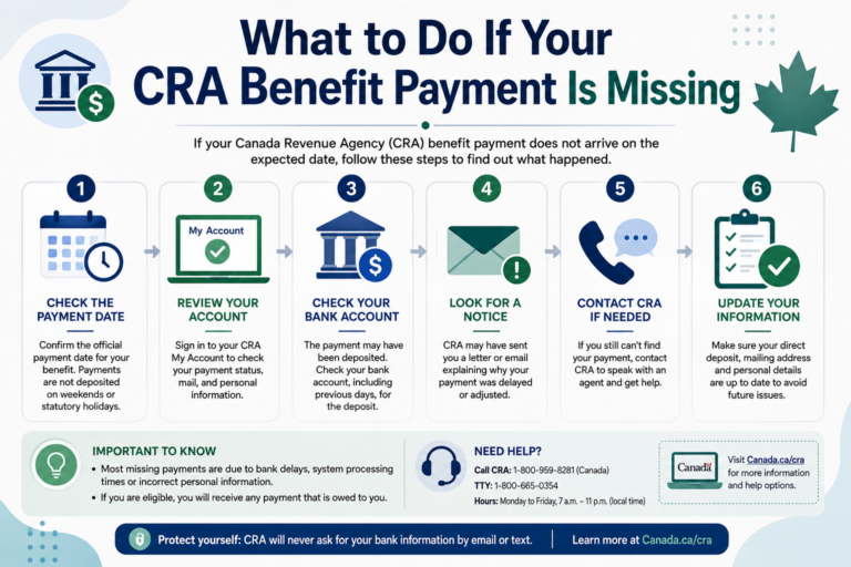 What to Do If Your CRA Benefit Payment Is Missing