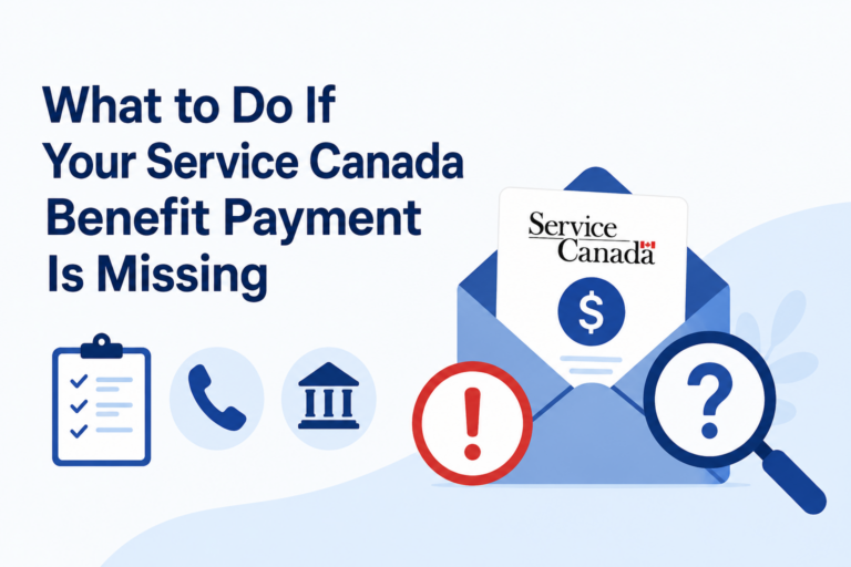 What to Do If Your Service Canada Benefit Payment Is Missing